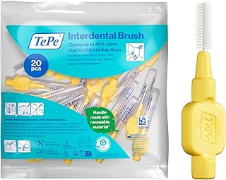 TePe Interdentalbürste, Extra Soft, Gelb, 0,7 mm/ISO 4, 20 Stk., Zahnreinigung, Plaque-Entfernung, effektive Reinigung zwischen den Zähnen, für mittelgroße Zahnzwischenräume