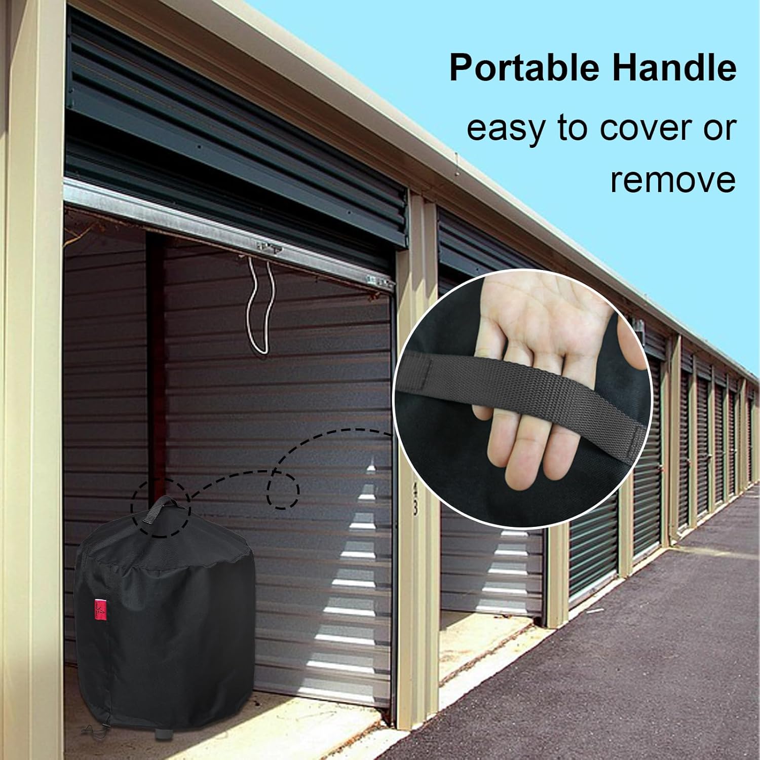 Air Compressor Black Waterproof Cover, Durable 600D Heavy Duty Air Compressors Cover with Handle, Fit for CRAFTSMAN, PORTER-CABLE, DEWALT 6 Gallon Portable Pancake Oil-Free Air Compressor 19"D x 18"H
