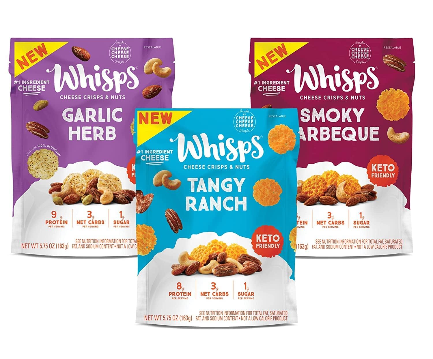 Buy WhispsCheese Crisps & Nuts Snack Mix y Snacks Protein Snacks