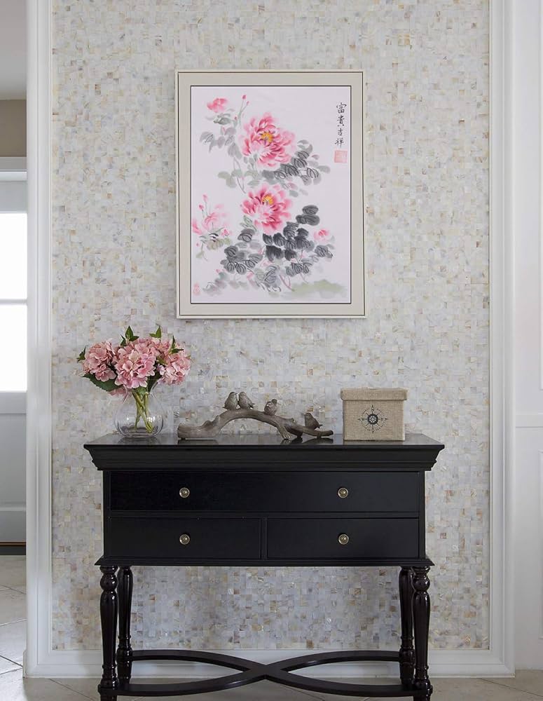 Amazon.co.jp: 中国画 牡丹花 絵画水墨 写意 水彩 書画 古典花鳥
