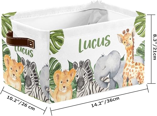 Miniatura 3 de Deven Jungle Animal Forest - Canastas de almacenamiento grandes personalizadas para organizar estantes con asa, contenedores de almacenamiento