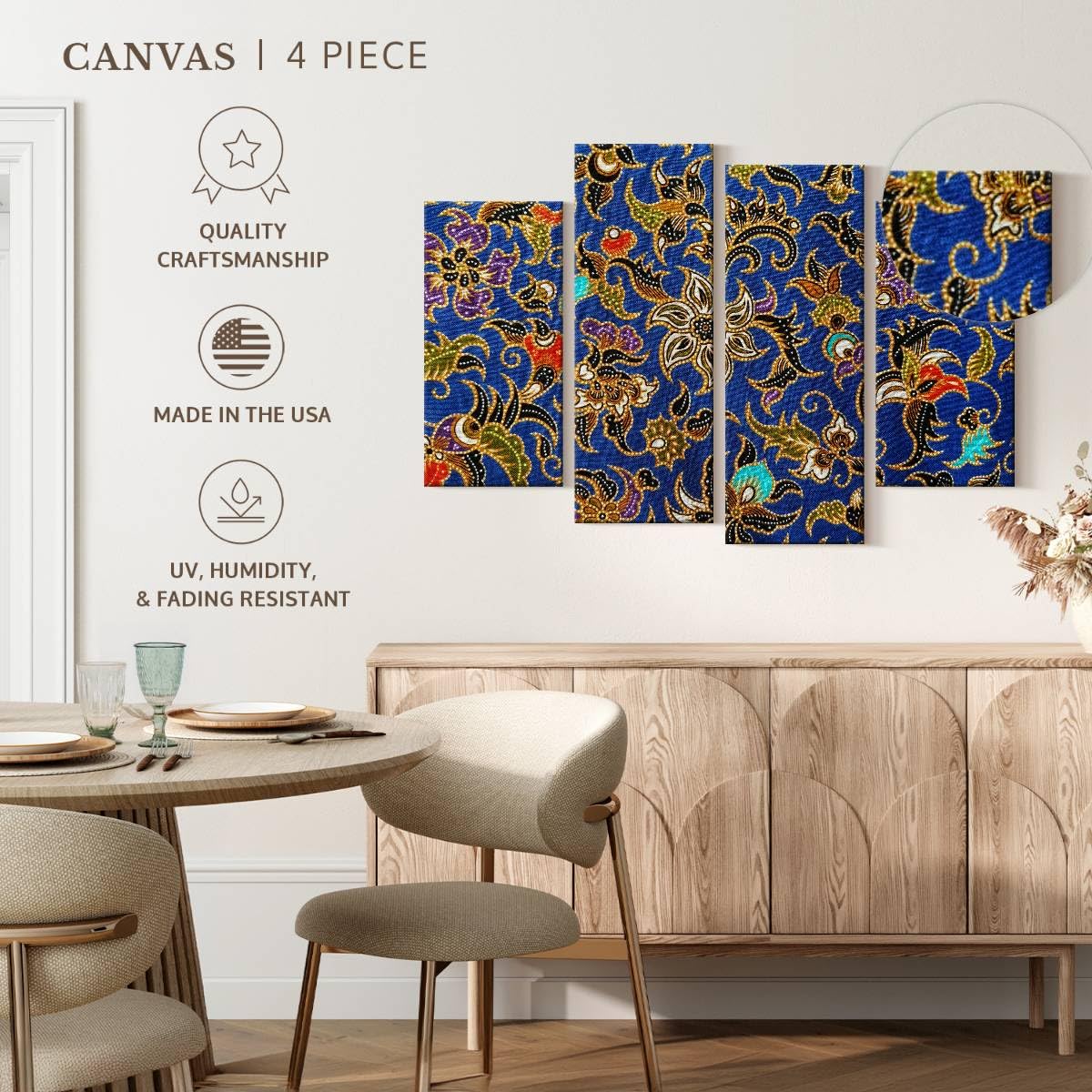 Amazon.com: Elephant Stock - Traditional Indonesian Batik Wall Art