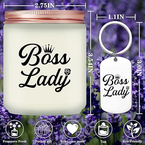 Miniatura 3 de Vela perfumada de lavanda, regalos para mujer jefa, vela de soja totalmente natural para el día del jefe, cumpleaños, Navidad y otras ocasiones