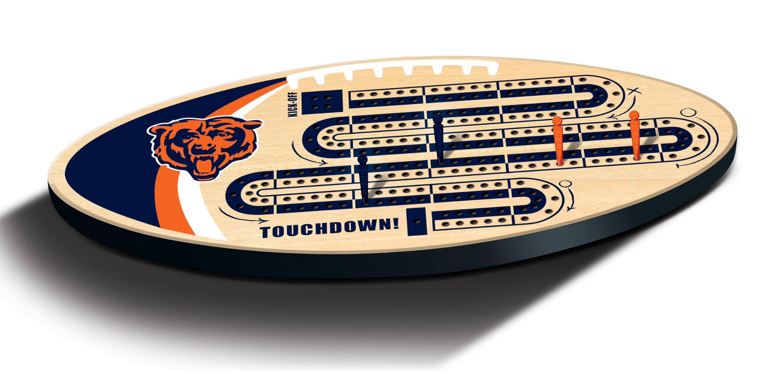 Masterpieces Officially Licensed NFL Chicago Bears Wooden Cribbage Game for Adults