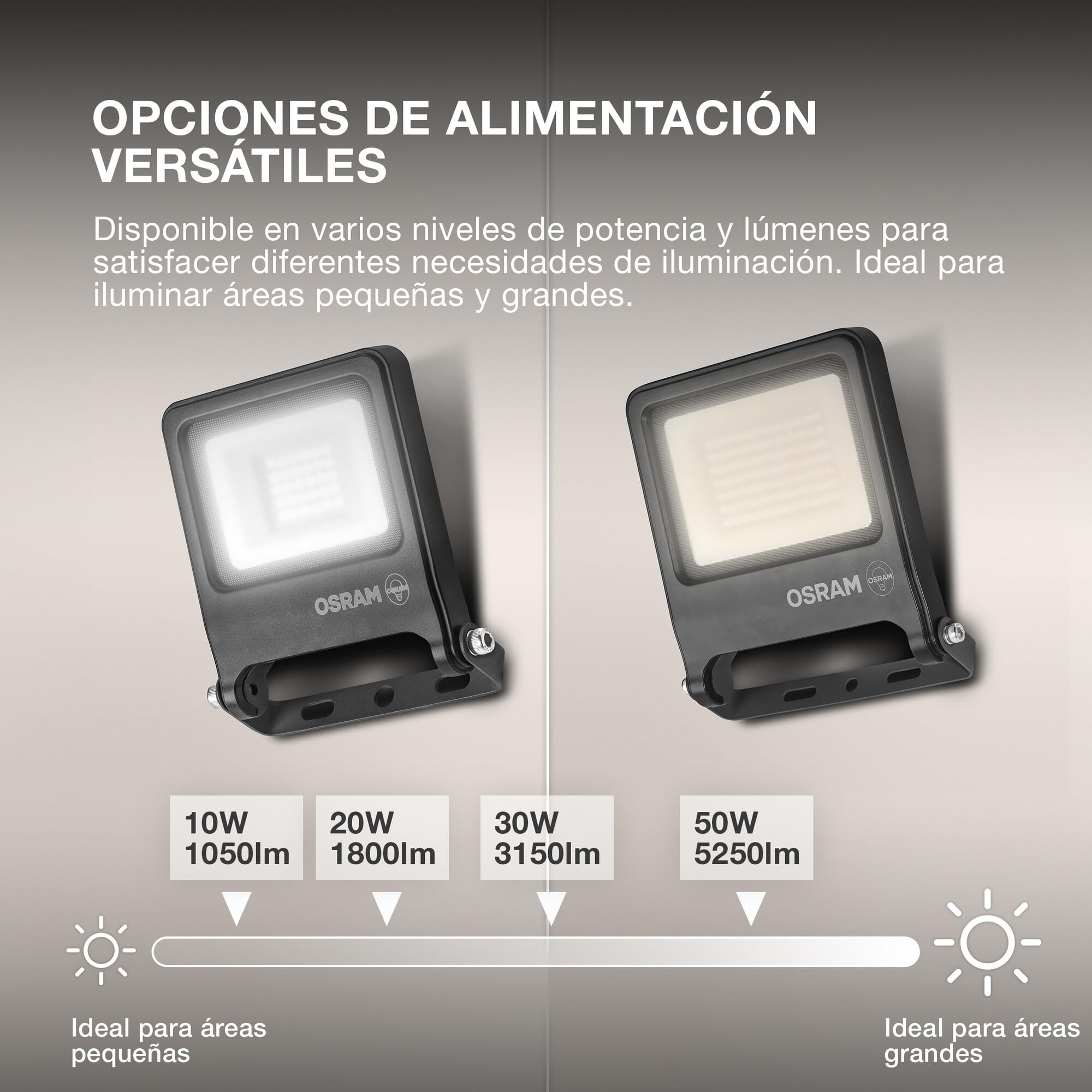 OSRAM Proyector LED ENDURA FLOOD PC de 10 W, blanco frío de 4000 K, 1000 lúmenes, IP65, resistente a la intemperie, aluminio reciclado, pivotante 180°, gris oscuro,2-Pack