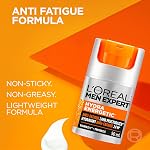 L’Oréal Paris Men Expert Anti Fatigue Daily Moisturizer for Men with Vitamin C & Protein, 24HR Non Greasy Hydration, For Dry and Dull Skin, Reduces look of fine lines & dark circles, Hydra Energetic, 50ml