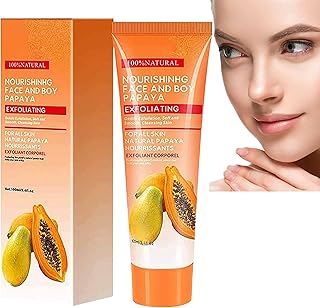 Papaya Whitening Deep Exfoliator,Facial Scrub Exfoliating Cleanser,Papaya Whitening Peeling Gel,Whitening Brightening Exfoliating Peeling Gel for Women Girls,for All Skin Types 100ml