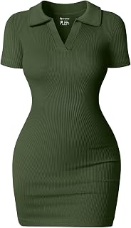 OQQ Women's Mini Dress Pack of 1 Casual Stylish Elegant Mini Skorts Neck Short Sleeve Dress Price In India