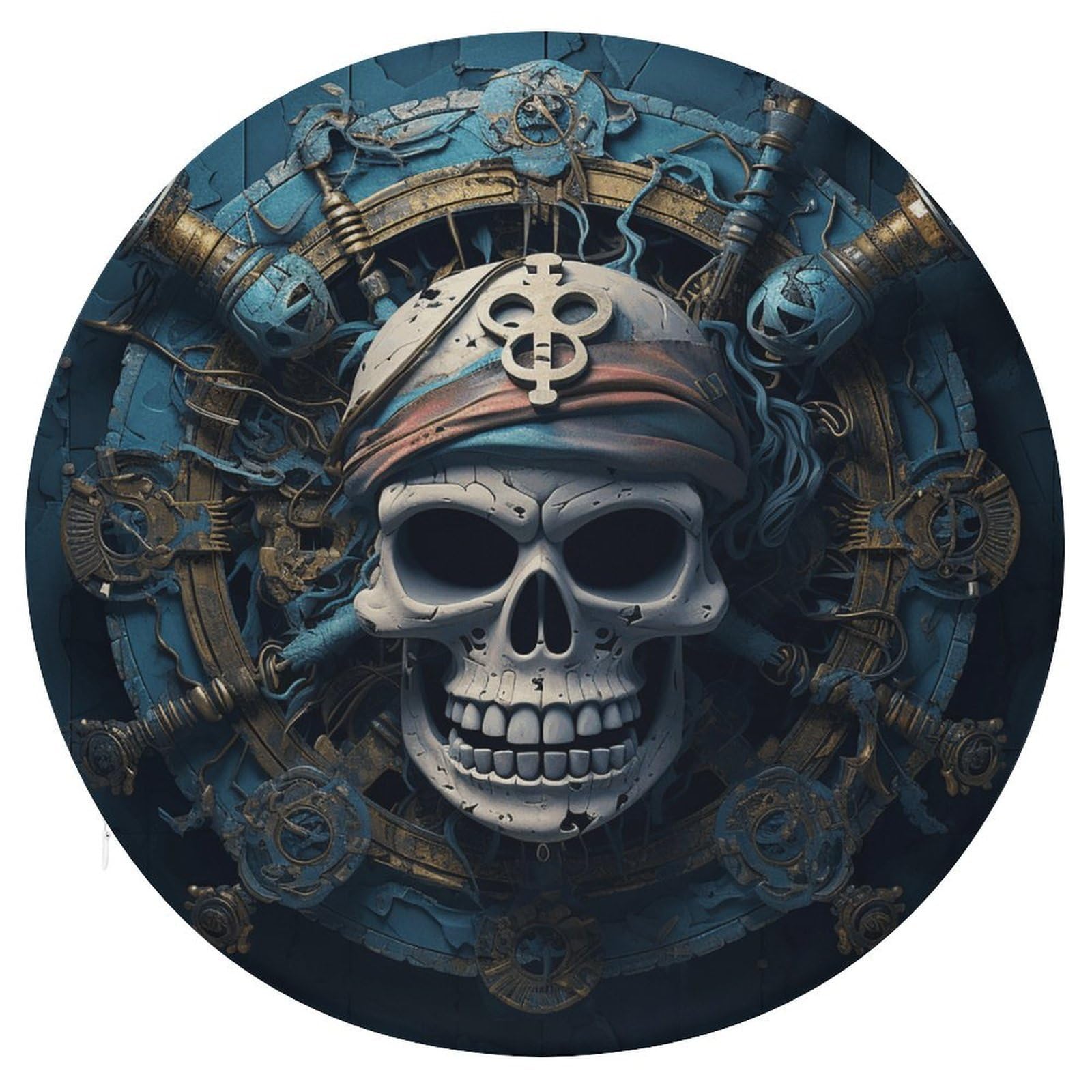 Adfgyerh Style Skeleton Pirate Cushion Memory Foam Pillow Core，Seat Cushion Detachable Design，Chair Cushions Suitable For All Seasons, And Can Be Used In Offices, Dining Rooms, Homes, And Other Settings.