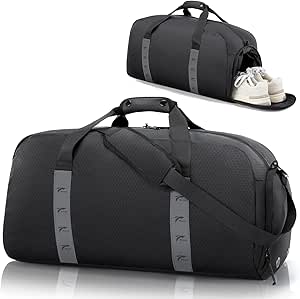 Tolaccea Sporttasche 40L - 3-in-1 Duffle Bag Mit Schuhfach & Laptopfach
