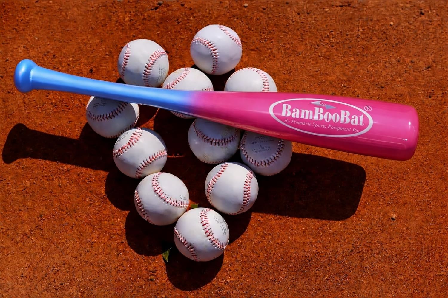 BamBooBat by PINNACLE SPORTS EQUIPMENT INC. Adult Baseball and Softball Wood One Hand Training Bat- 18 Inch or 21 Inch