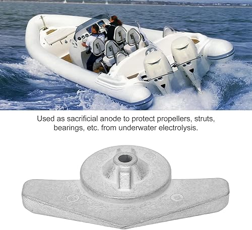 Miniatura 5 de Aramox Ánodo de transmisión de motor marino, aleación de zinc, caja de cambios fuera de borda bloque de ánodo de aleación de zinc 6E8-45251-00