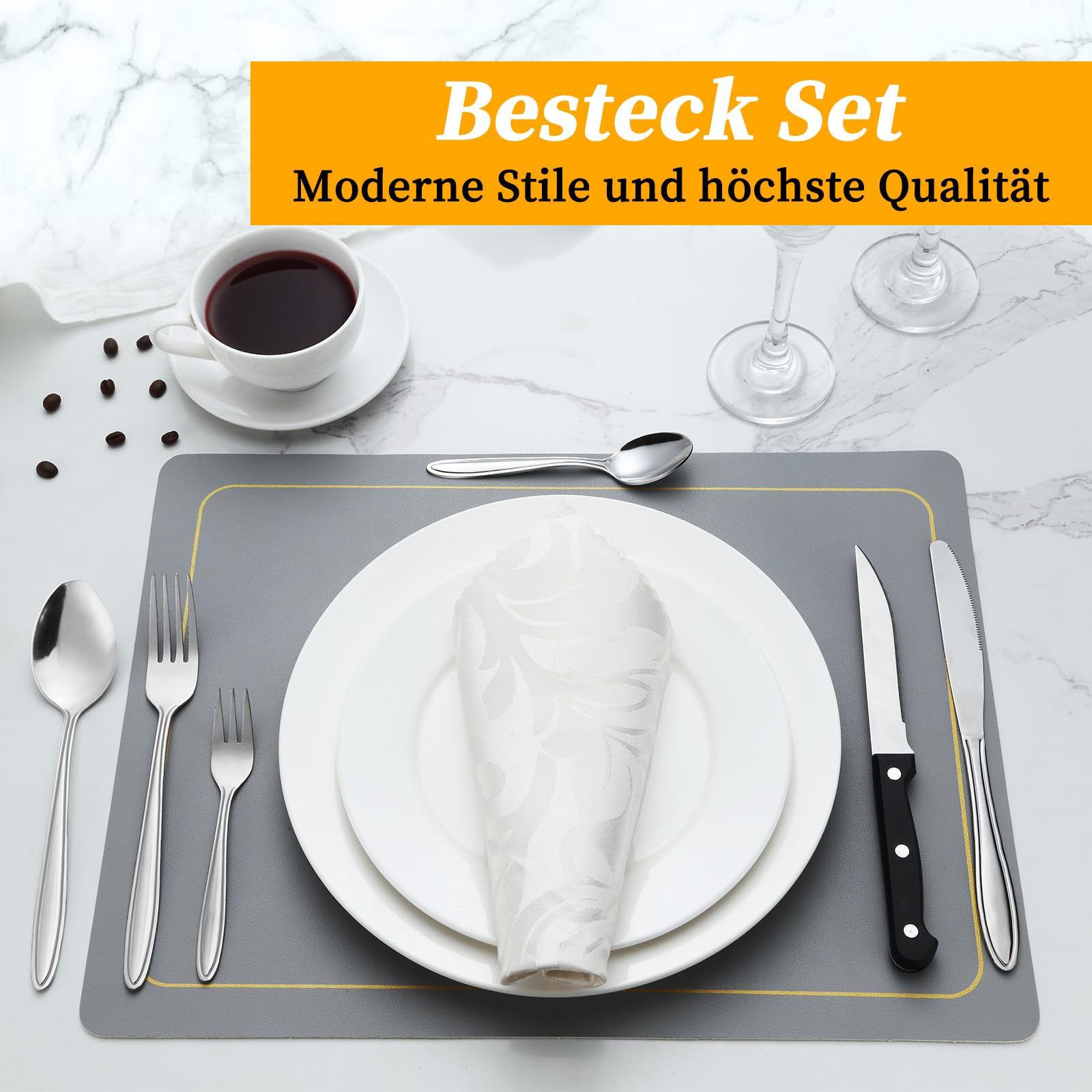 Set di forchette da 36 pezzi, in acciaio inox, 19,8 cm, forchette per posate, forchette eleganti e moderne, forchette da tavola per casa, cucina, ristorante, lavabile in lavastoviglie