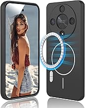 Magnetic Cover for Honor Magic 8 Lite 5G – Soft Liquid Silicone Case, Shockproof Protection Case, Compatible with Magnetic Accessories, Black