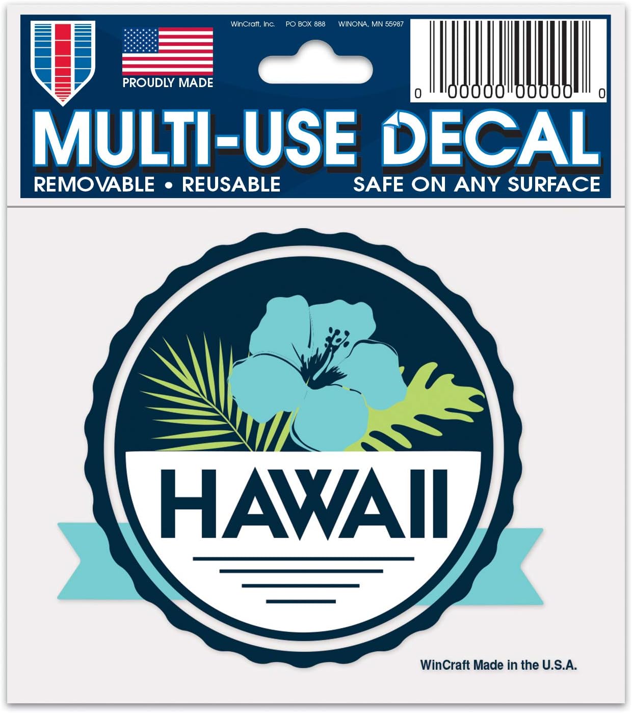 WinCraft Destination Hawaii State/Hawaii Multi-Use Decal 3" x 4"State/Hawaii Multi-Use Decal 3" x 4", Multi, NA