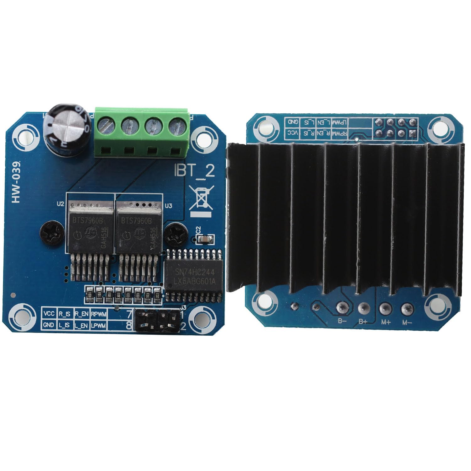 DEVMO BTS7960B 43A Double DC Stepper Motor Driver Module H-Bridge PWM Smart Car Compatible with Ar-duino,Raspberry Pi-picture-18