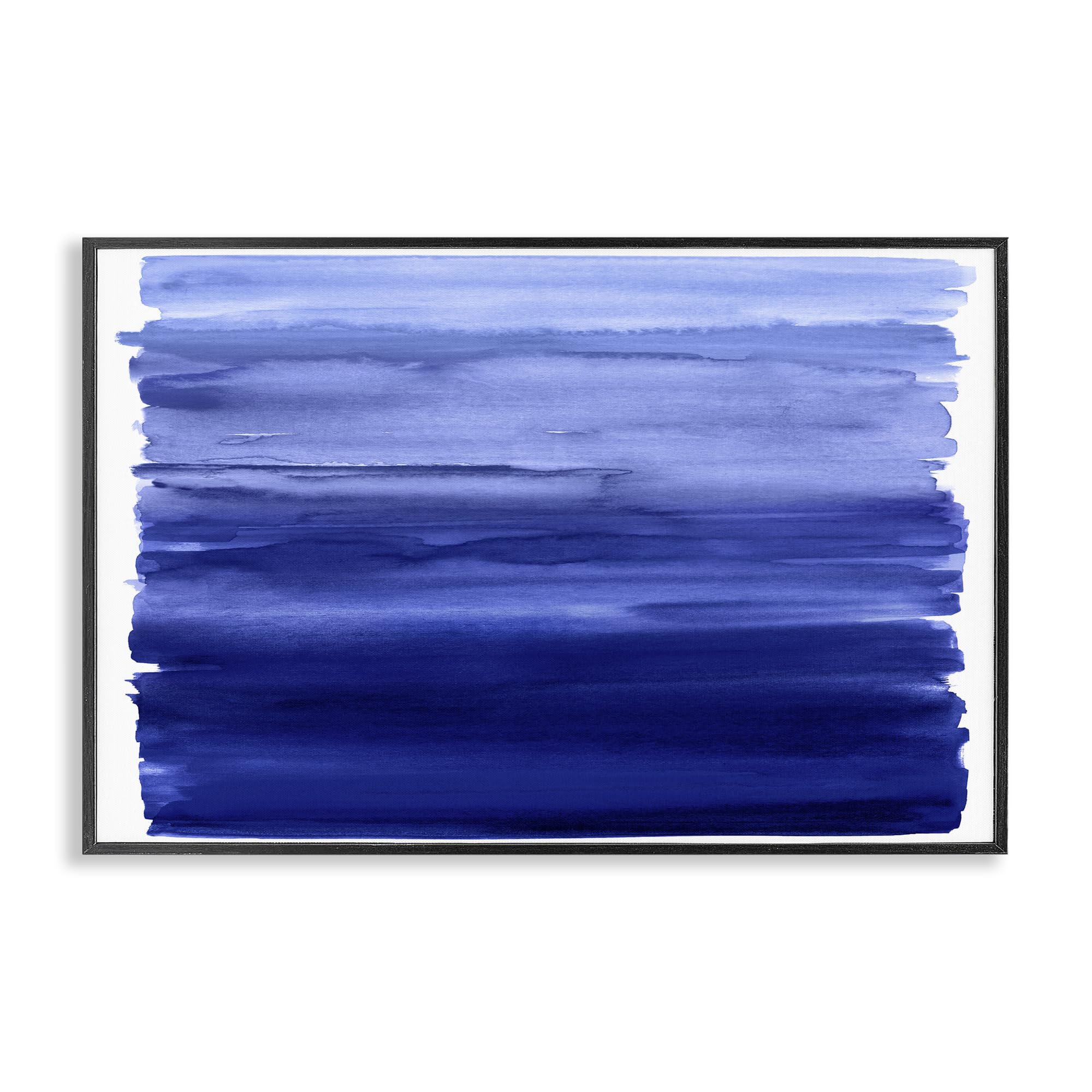 Stupell Industries Oceanic Ombre Blue Abstract Landscape, Serene Azure Gradient Decor for Dining Room, 12 x 18 Inch Framed Giclée Print, by Allie Corbin, Made in USA Gift