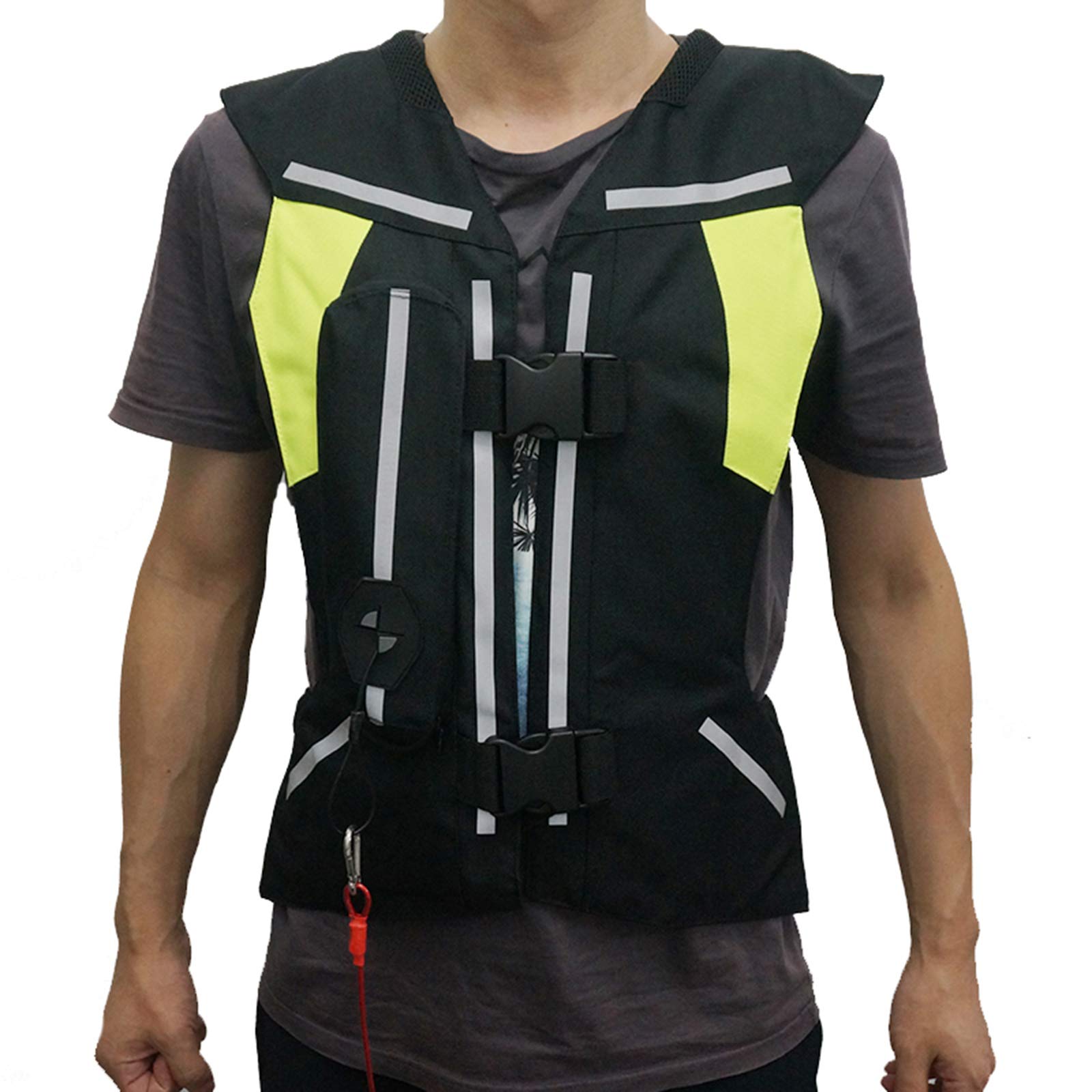 Gilet per airbag da Moto da Uomo per Ciclismo, Vestiti anticaduta, Giacca da Moto, Nero, XXXL