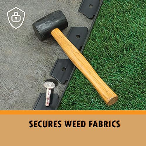 Miniatura 3 de Paquete de 40 estacas de jardín de metal galvanizado sólido de 10 pulgadas, estacas de jardín en espiral, para bordes de pavimentación, barreras de