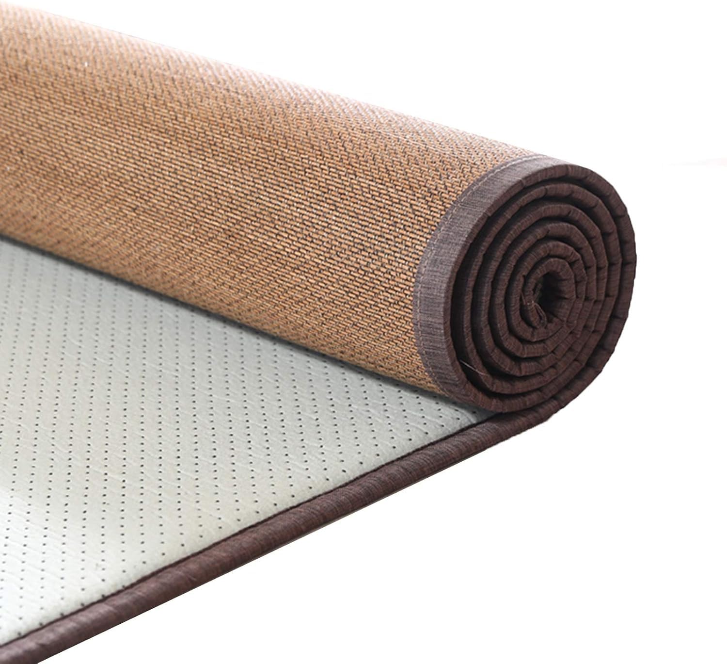 Zruyi Bambus-fußmatten, Teppichunterlage, Rutschfester Teppich, Handgefertigt Im Japanischen Stil, Für Erkerfenster, Wohnzimmer, Bambusmatte, A, 80x120cm