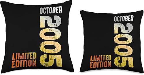 Miniatura 3 de Since October 2005 Retro 2005 Vintage 2005 October Throw Pillow
