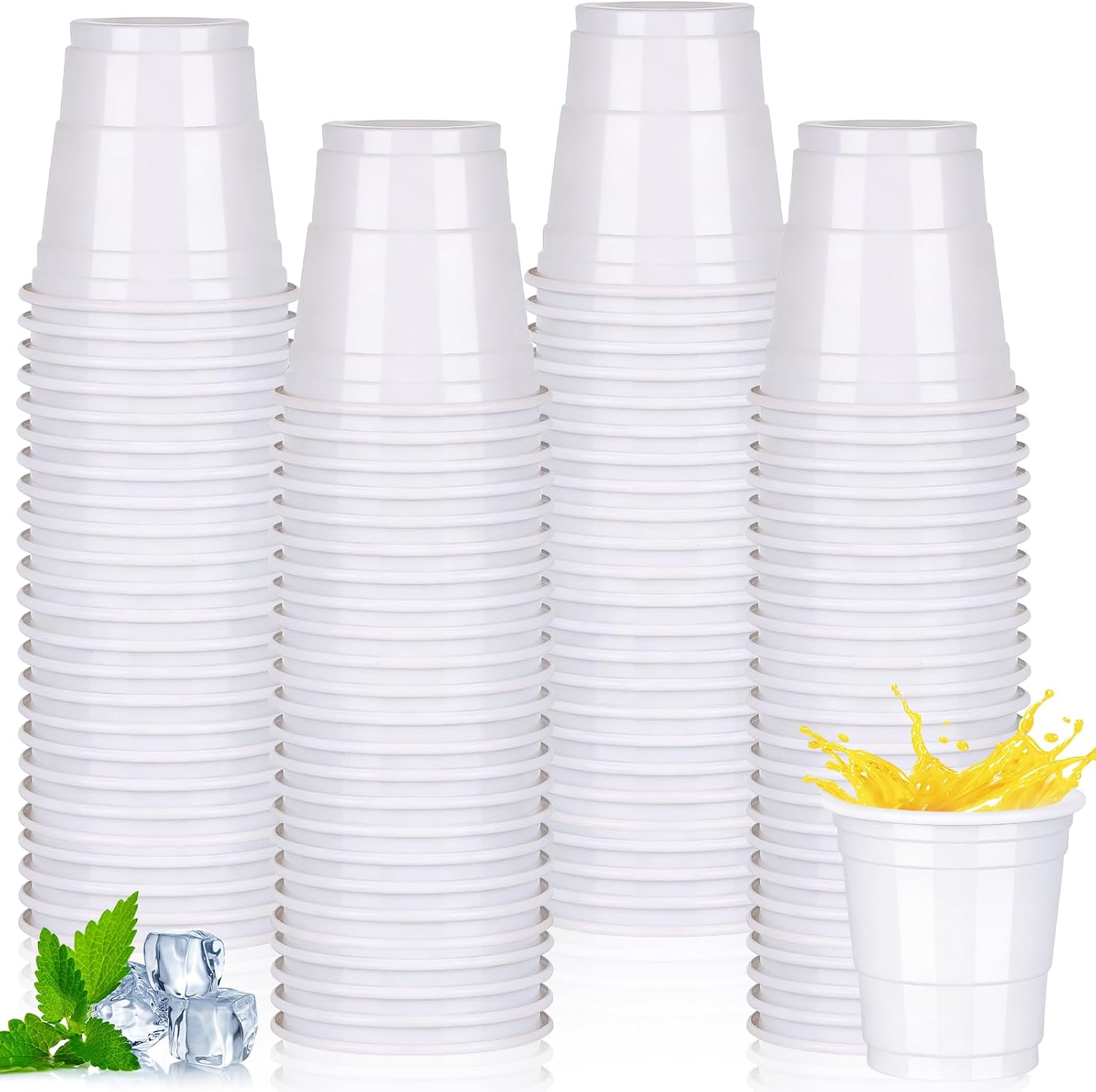 100 Pack 2oz Black Plastic Shot Glasses - Graduation Party Cups | Elegant Spring Celebration Disposable Cups for Easter, Mother's Day & Graduation Ceremonies
