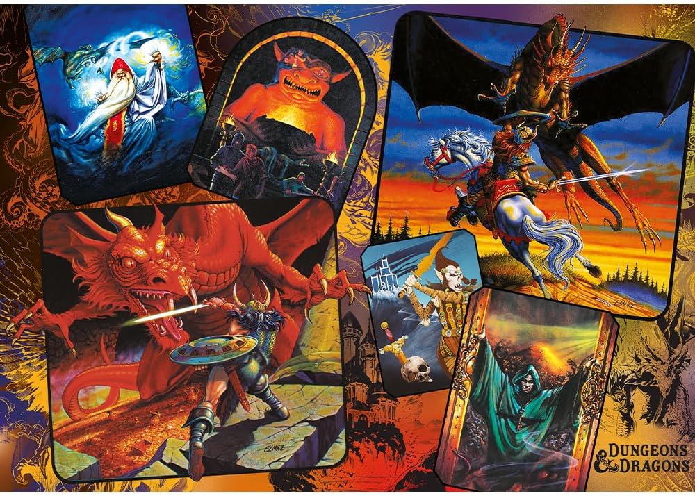Trefl Dungeons & Dragons Prime 1000 Piece Jigsaw Puzzle The Origins of Dungeons & Dragons 27"x19" Puzzle for Fantasy and D&D Fans, DIY, Creative Fun, Puzzle for Adults and Children from 14 Years Old