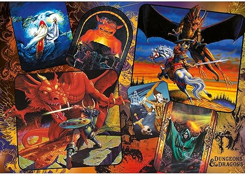 Miniatura 2 de Trefl Dungeons & Dragons Prime - Rompecabezas de 1000 piezas The Origins of Dungeons & Dragons de 27 x 19 pulgadas para fanáticos de la fantasía y