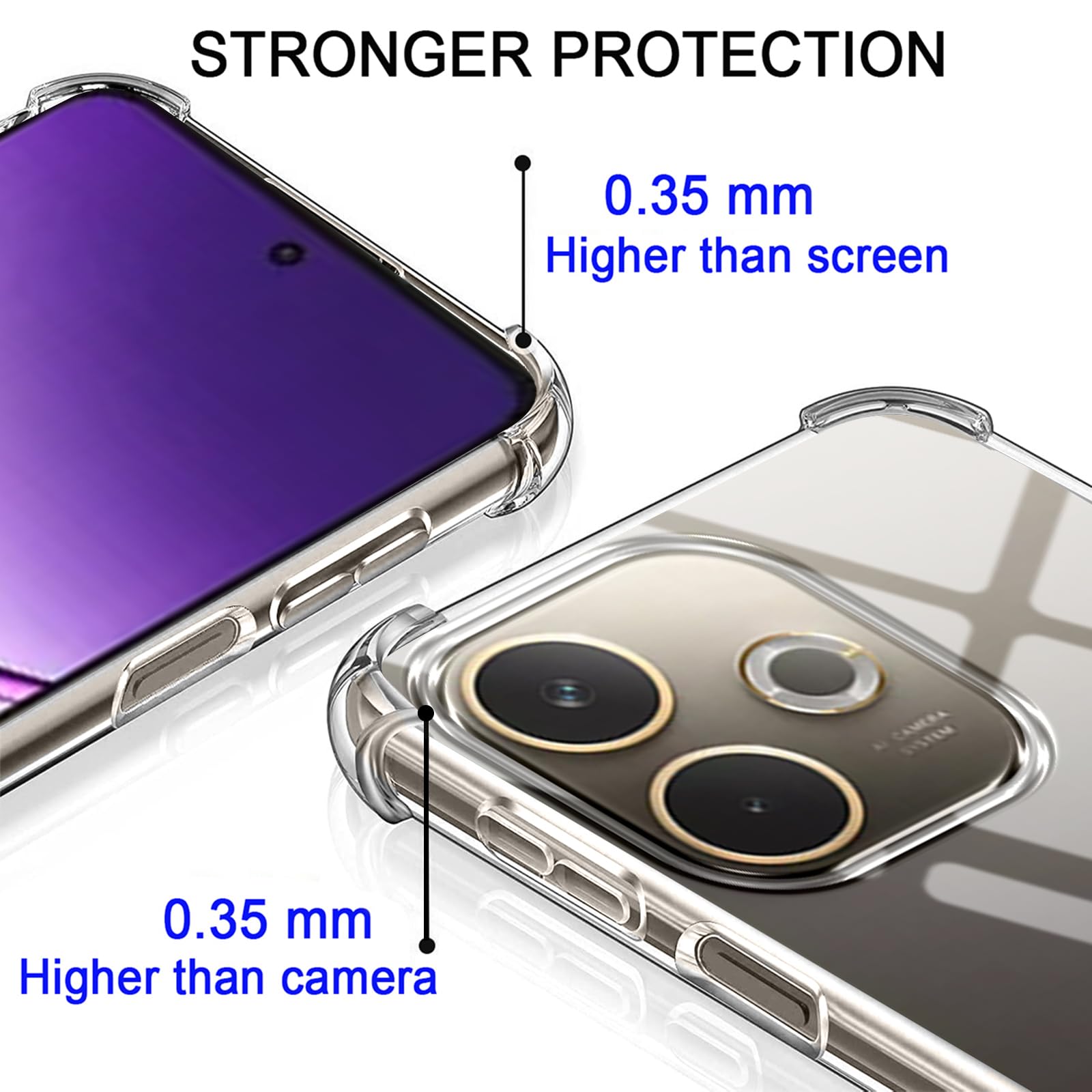 Pnakqil Cover per OPPO Reno 14 F/FS 5G con Cordino, Trasparente Custodia con Laccio Tracolla Cellulare Girocollo Collana Protettiva per Oppo Reno14 FS 6.57, Nero