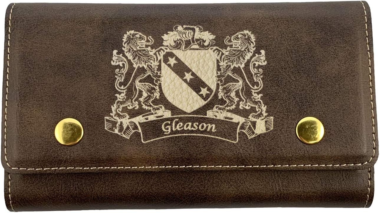 Gleason Irish Coat of Arms Leather Card & Dice Set