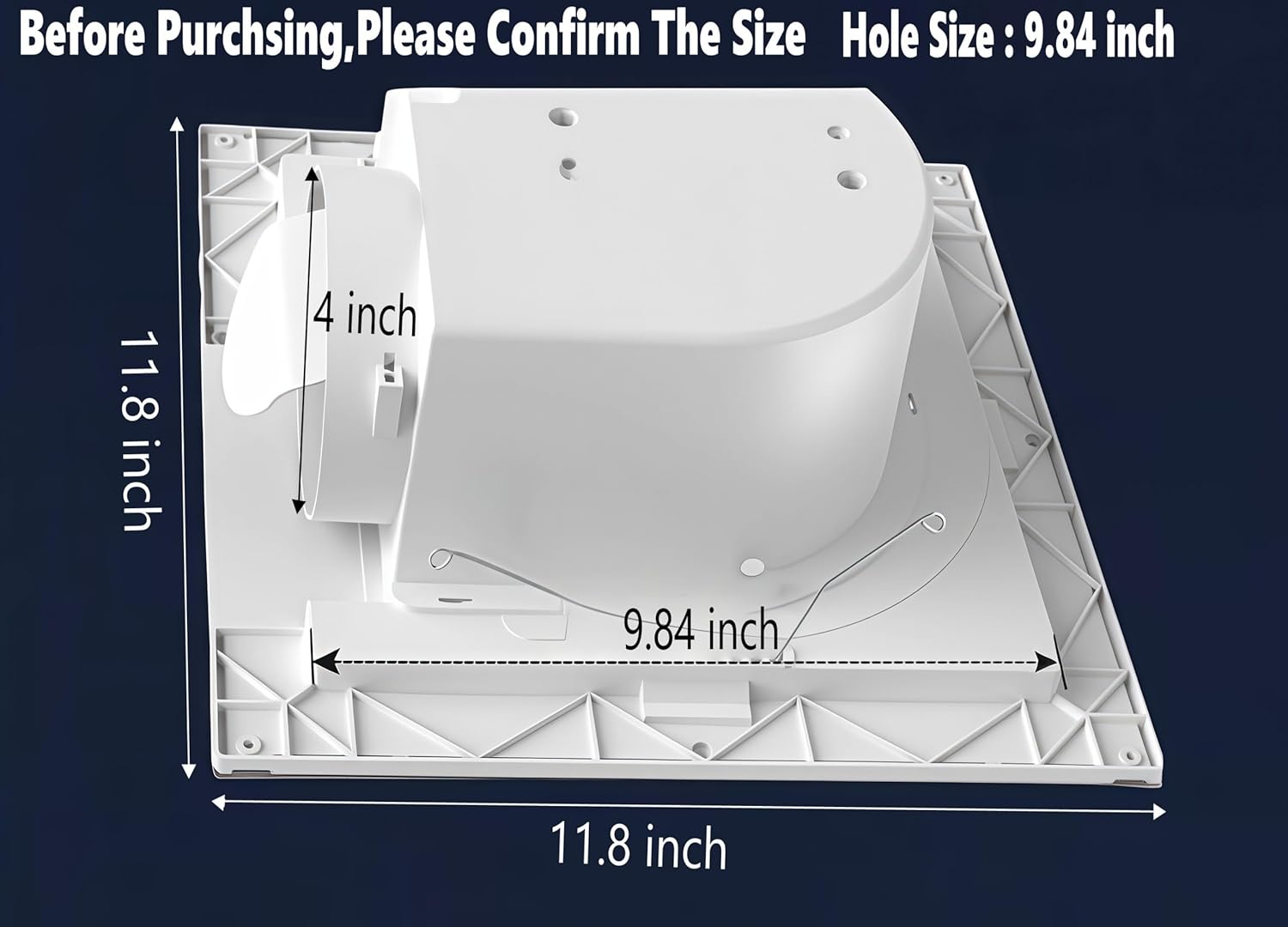Bathroom Exhaust Fan With Light,DC Energy-Saving Ventilation Fan, Ceiling Mount Ventilation Fan & Light 6500K Combo,Newly upgraded silent exhaust fan for the bathroom