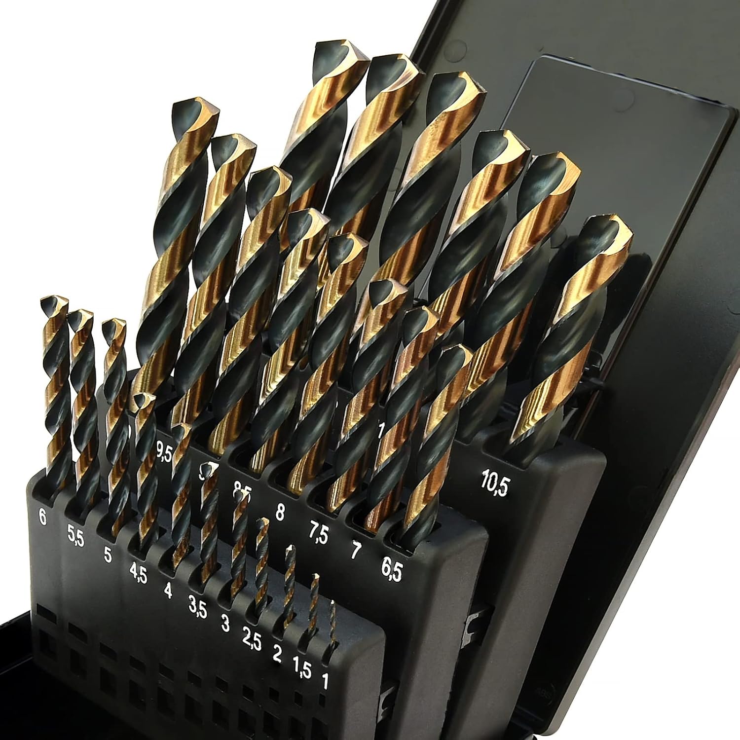 Greatest Product MaxTool 25 Pieces Drill Set 25PCs/25-Piece Twist Drill Bit Set High Speed Steel M2 Fully Ground 1-13mmx0.5mm Metric; JBS02H10R025P