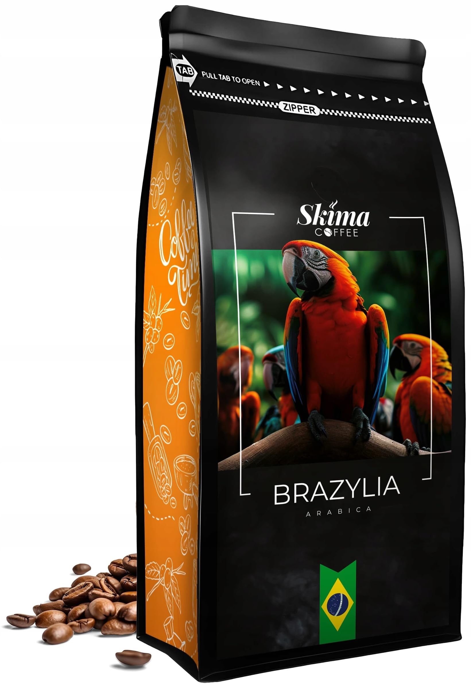 Kawa ziarnista 1kg x3 BRAZYLIA/KOLUMBIA/HONDURAS ARABICA Świeża