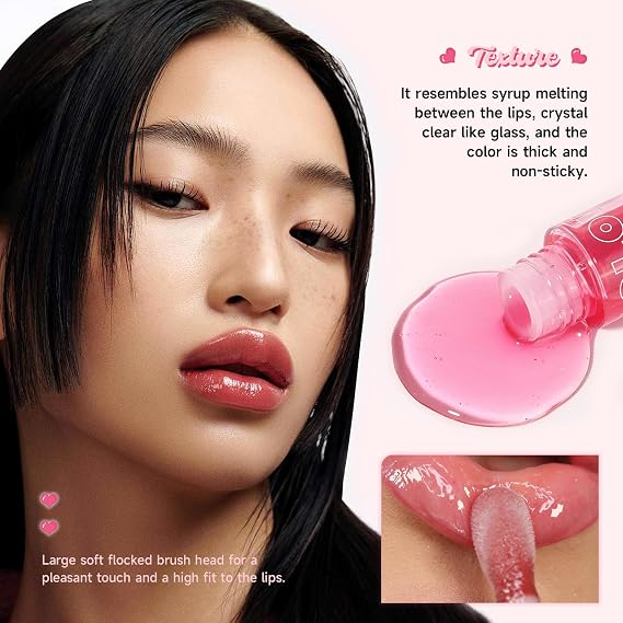 Lip Plumper Lip Gloss Natural Lip Oil 2in1 Lip Care Serum | Fuller-Looking Lips, Hydrating, Reduce Fine Lines