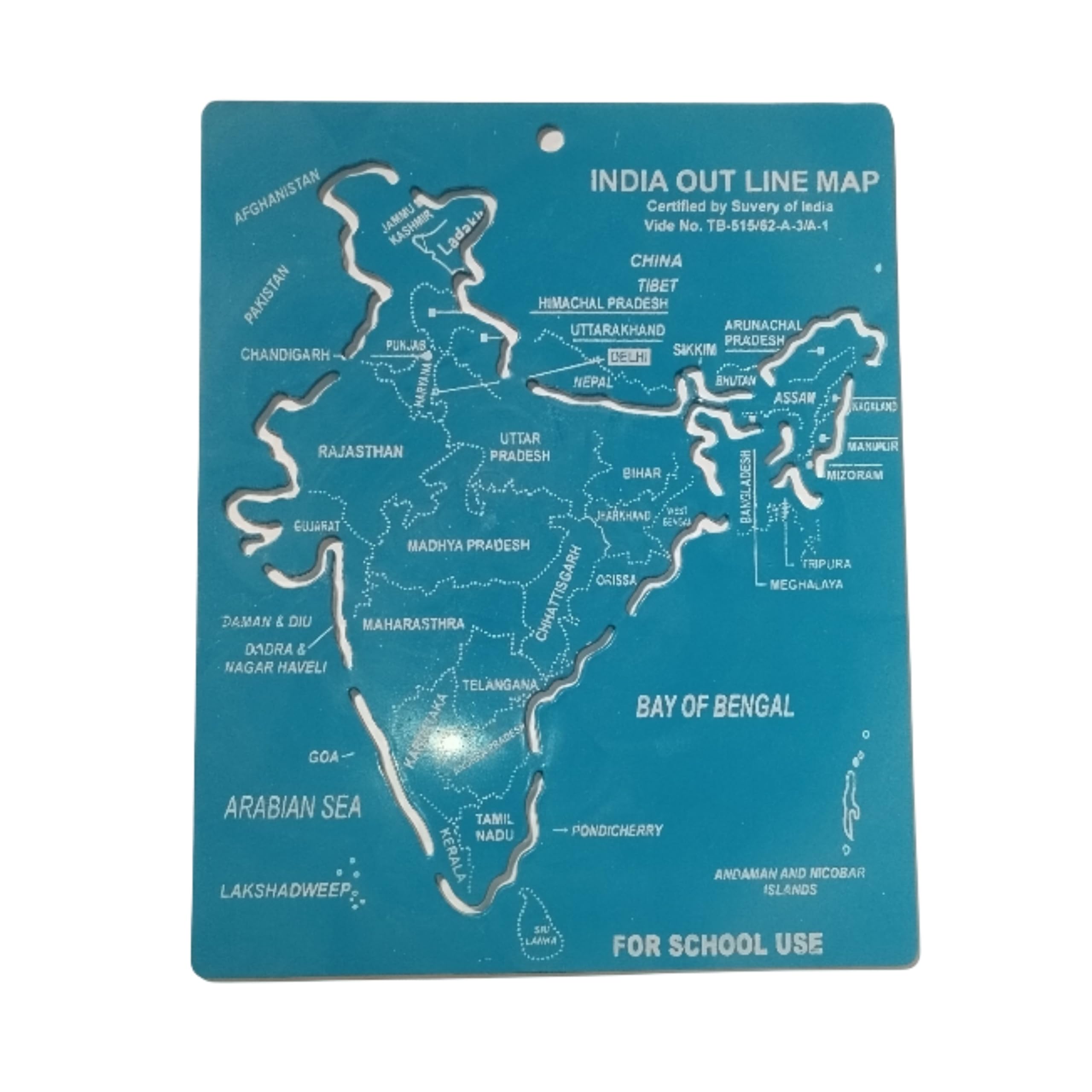 India Map Stencil - Trace & Learn Geography -1