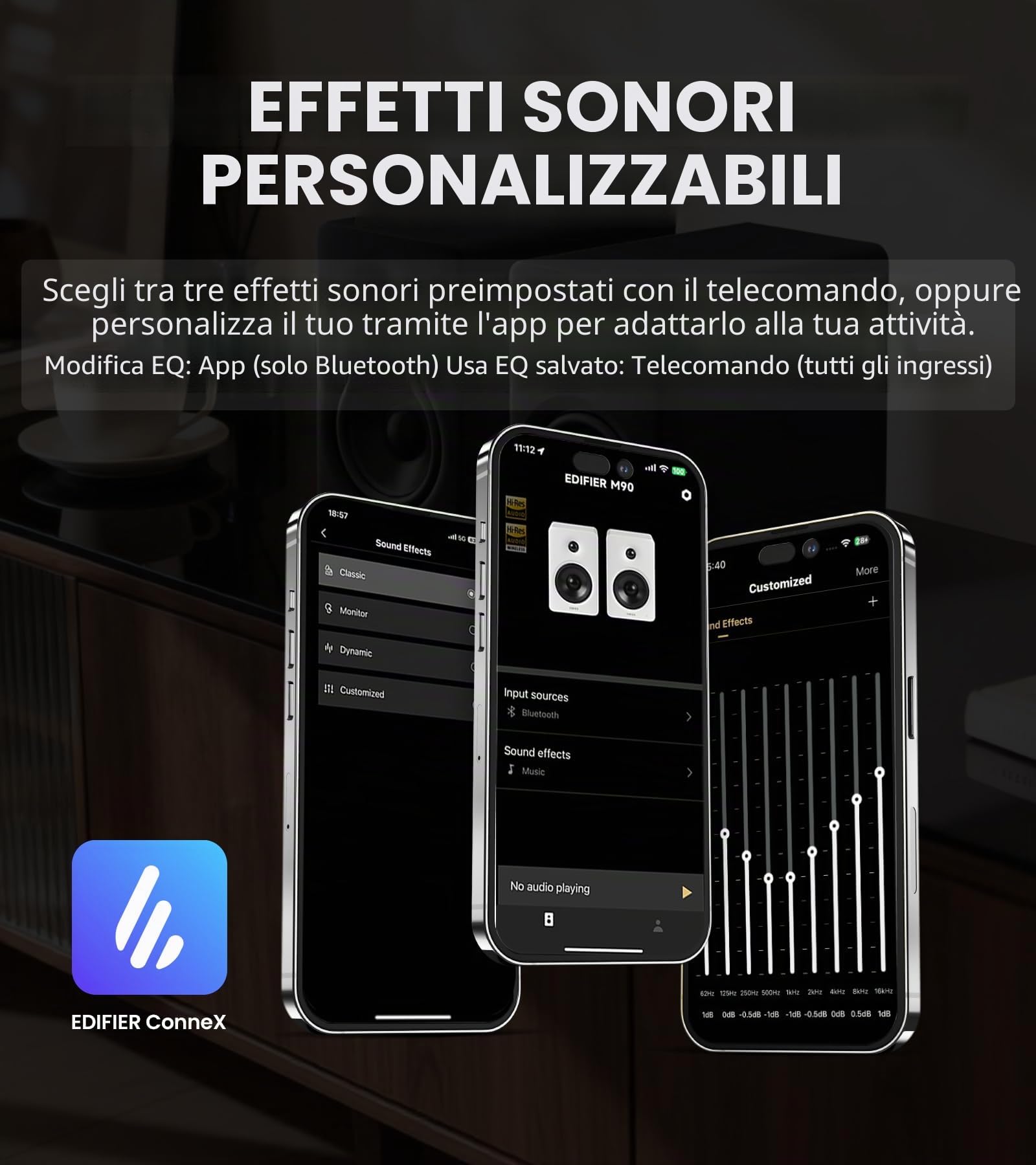 Edifier Altoparlanti per computer M90, altoparlanti da scrivania RMS da 100 W, audio ad alta risoluzione, LDAC, altoparlante compatto Bluetooth 6.0, ingresso HDMI eARC/ottico/USB-C/AUX, altoparlanti