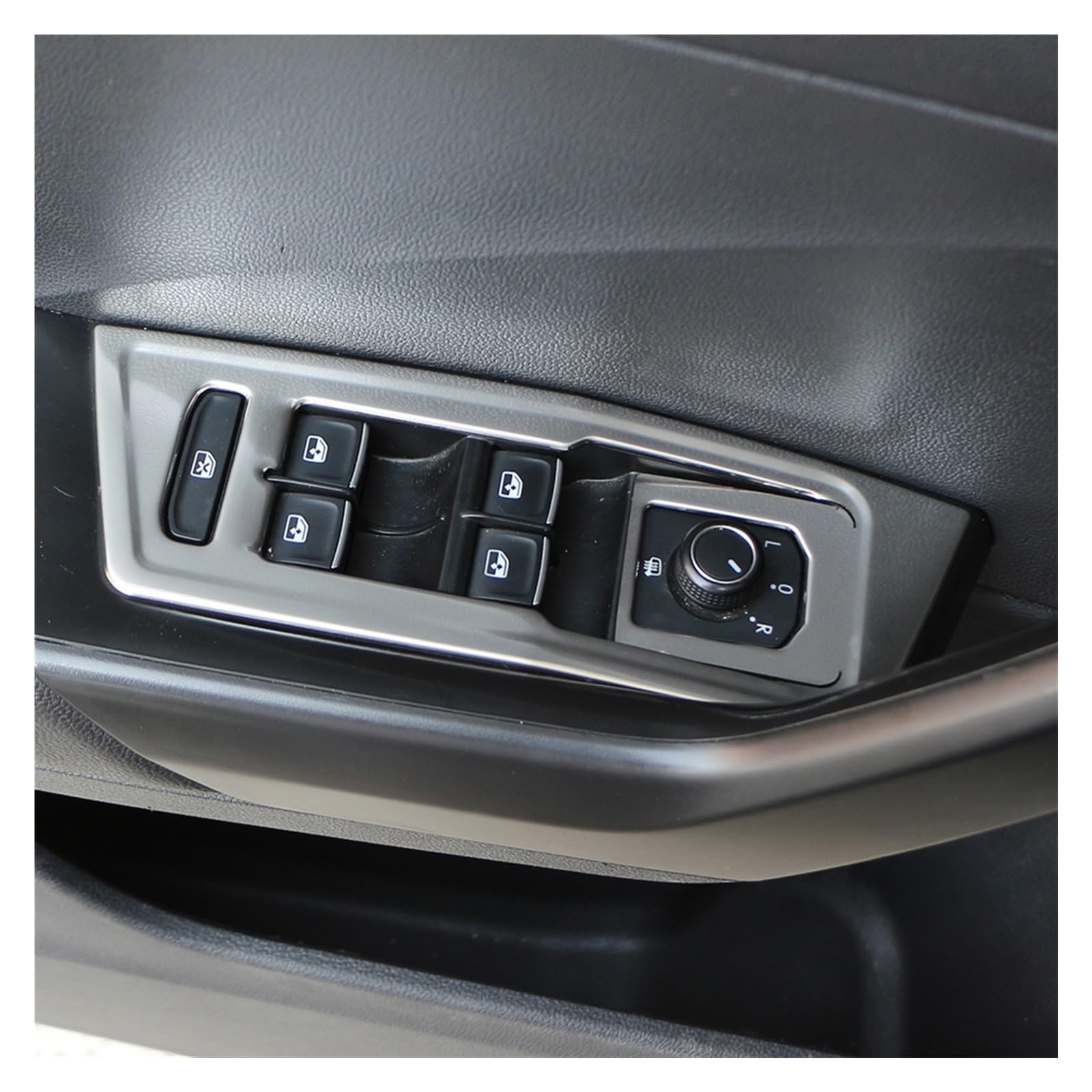 Accessoires Tuning Intérieur VW T-Roc – Autocollants Acier Inox Pour Boutons Lève-vitre, 4 Pièces, 2018-2022 - 10