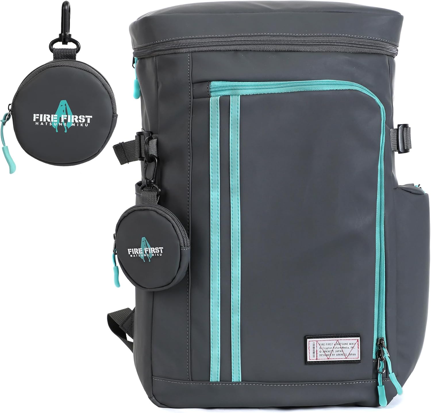 FIREFIRST X Hatsune Miku New Collaboration 19.3L Laptop Backpack,with a Mini Storage Bag,Miku Bag for Cosplay and Concert