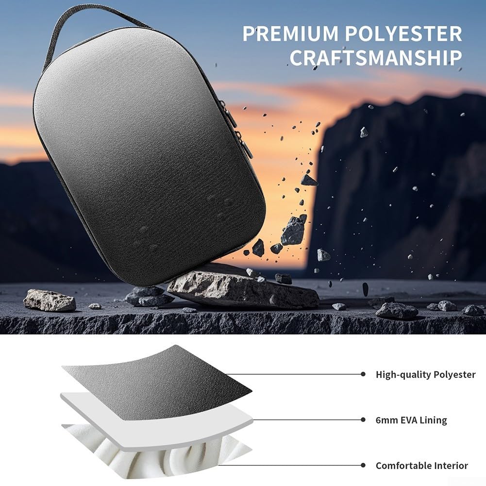 Funda de transporte grande para Meta para Quest3S, bolsa de almacenamiento portátil VR para Meta para Quest3S, para controladores táctiles accesorios (negro)