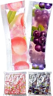 大容量こんにゃくスティックゼリー グレープ味 ピーチ味 162本入り(27本×6袋) (C.グレープ味&ピーチ味)