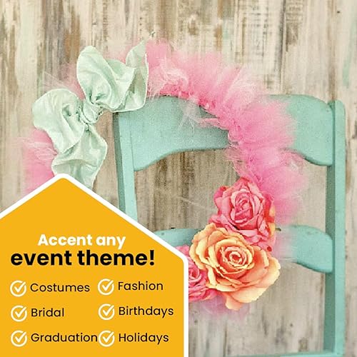 Miniatura 67 de Expo International Tul mate decorativo, tela de tul de poliéster ligero para tutús, disfraces y decoraciones de fiestas, lavable, fácil de usar, 6