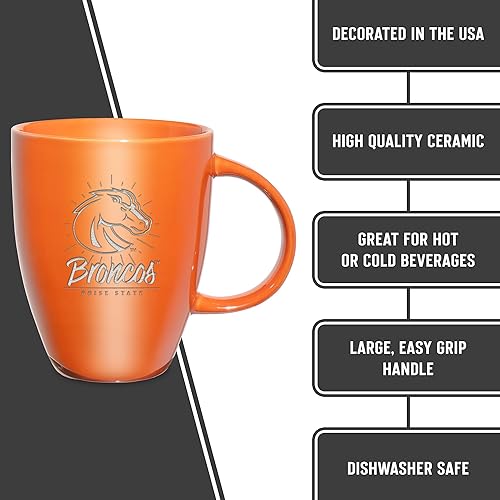 Vista 407 de Rico Industries NCAA - Taza de cerámica con grabado láser, 18 onzas, café y té