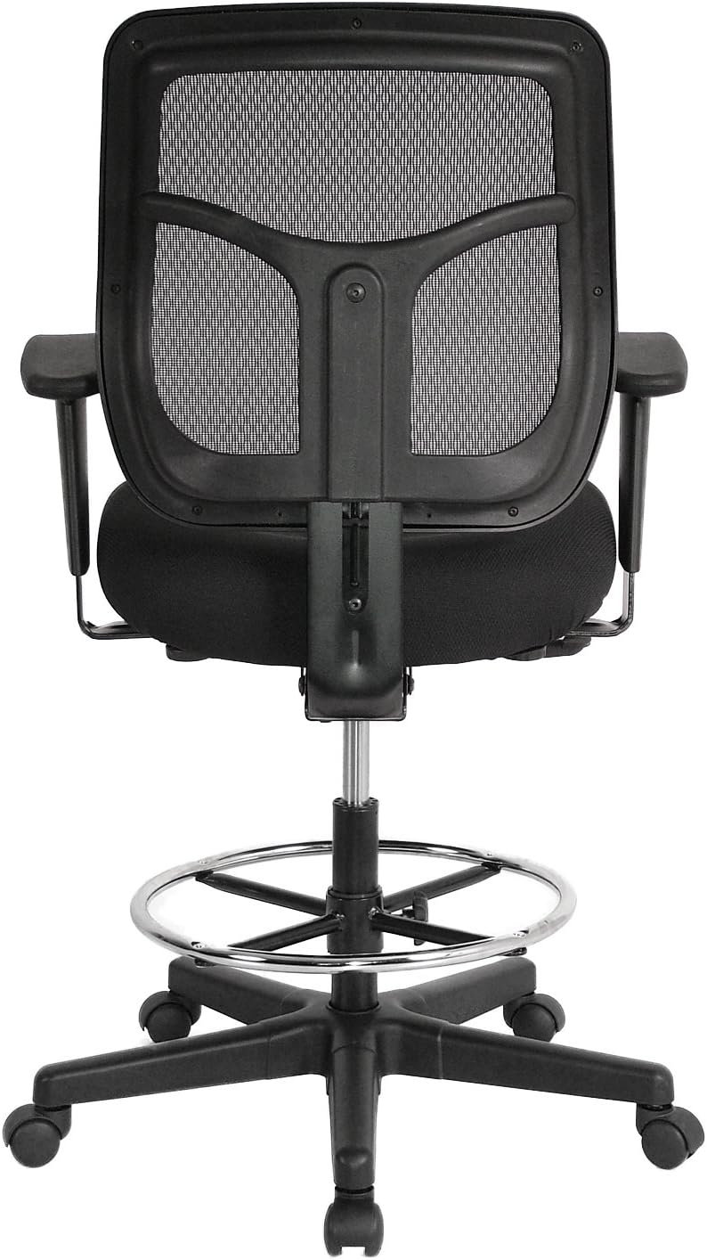 Eurotech Seating Apollo Drafting Stool, Black