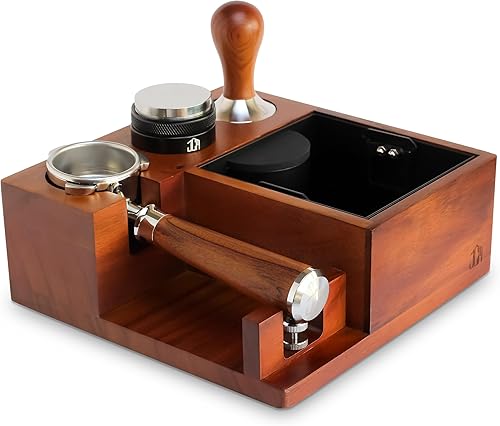 Miniatura 5 de Knock box - Organizador de accesorios para máquina de café molido, portafiltro, apisonamiento y soporte distribuidor con cepillo de limpieza