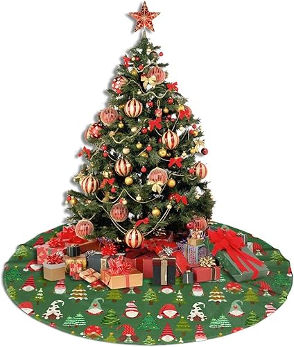 Vista 76 de Cute Gingerbread Candy Christmas Tree Skirt 30 Inches Pink Santa Tree Skirts Farmhouse Xmas Tree Mat Ornaments Decorations