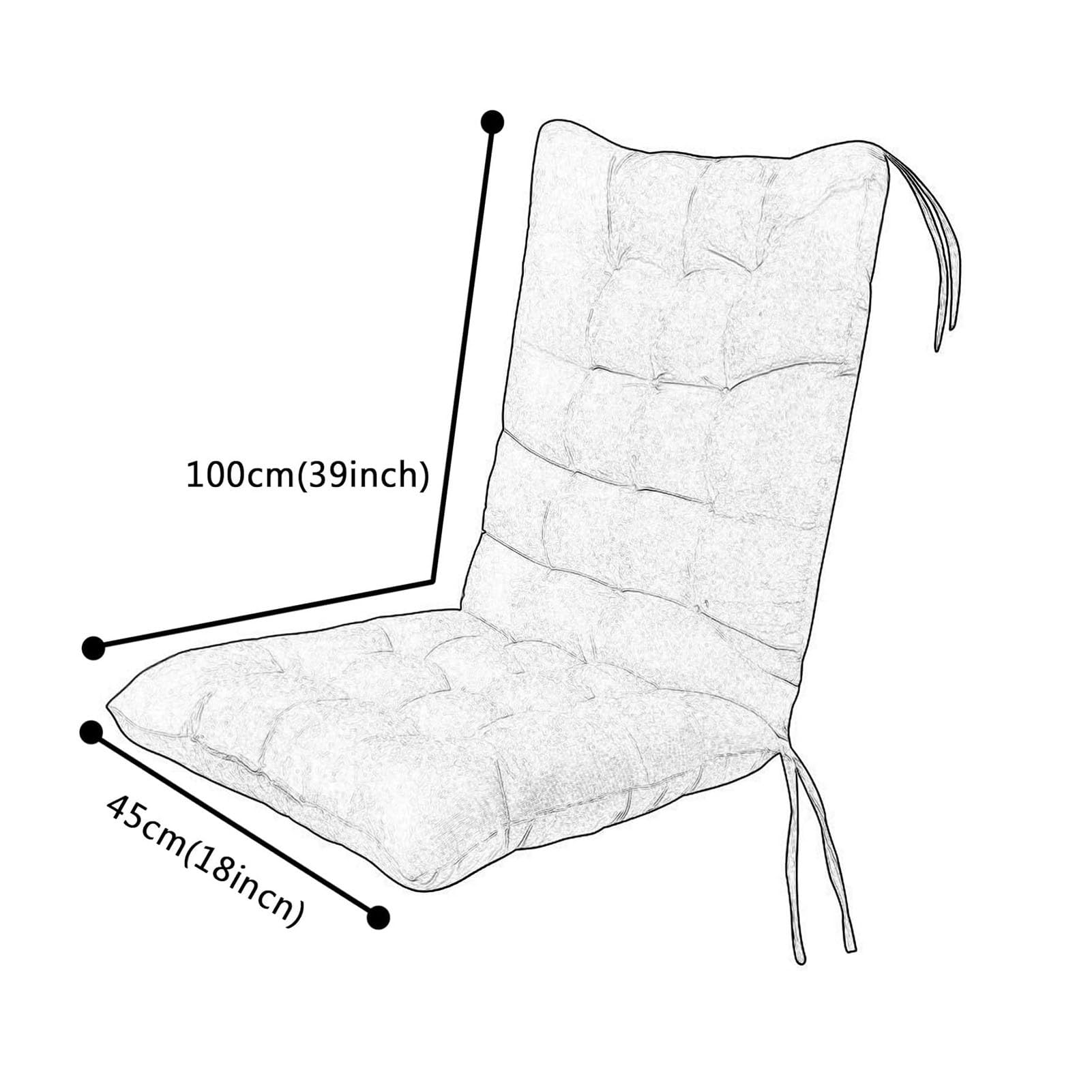 Cojines para Sillas 45x100cm con Resp - Suave Cojín para Salón y Terraza (Amarillo)