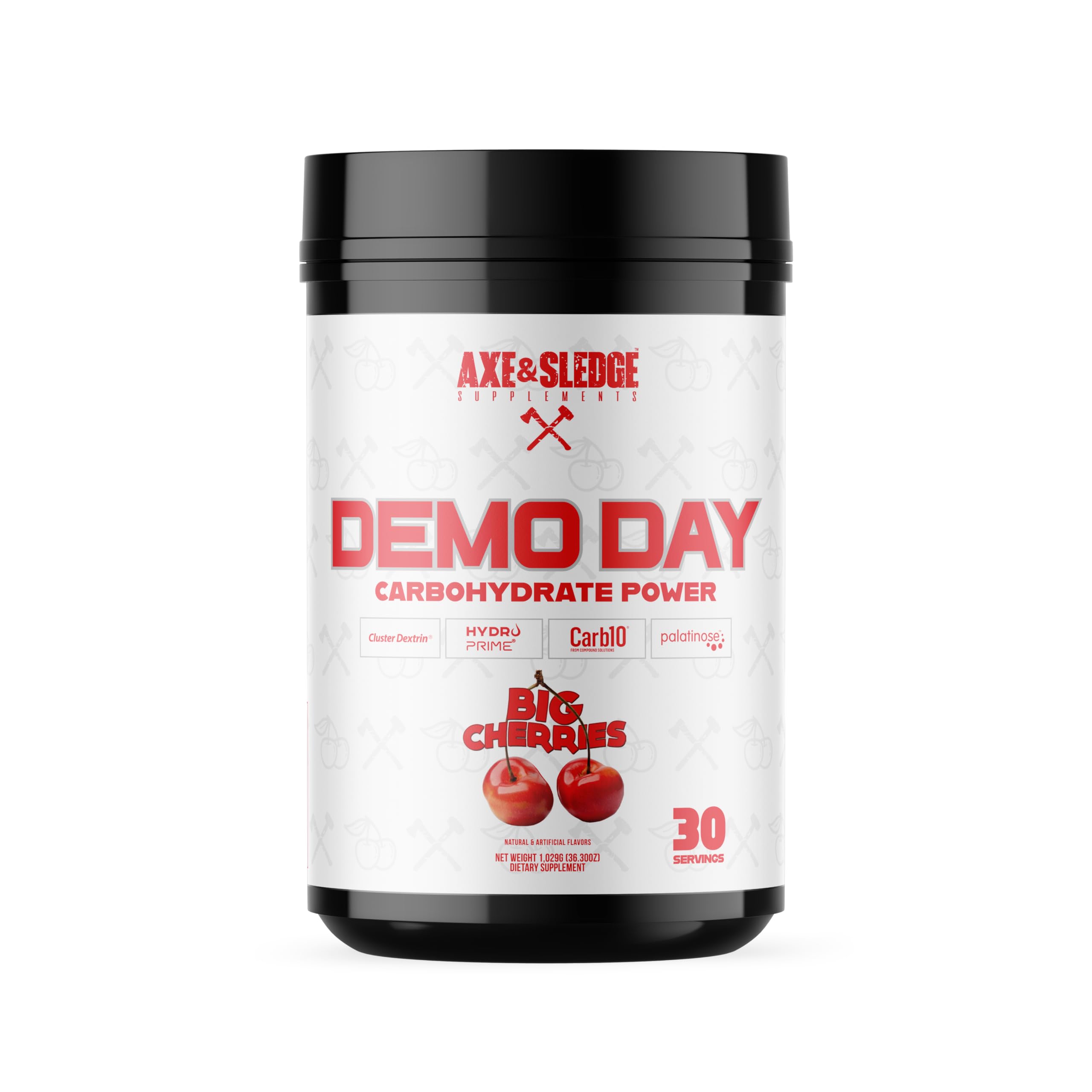 Axe & Sledge Demo Day Intra-Workout Carbohydrate Powder | 25g Carbs | Carbohydrate Supplement Powder | Enhances Performance, Pumps, & Recovery | 30 Servings, Big Cherries