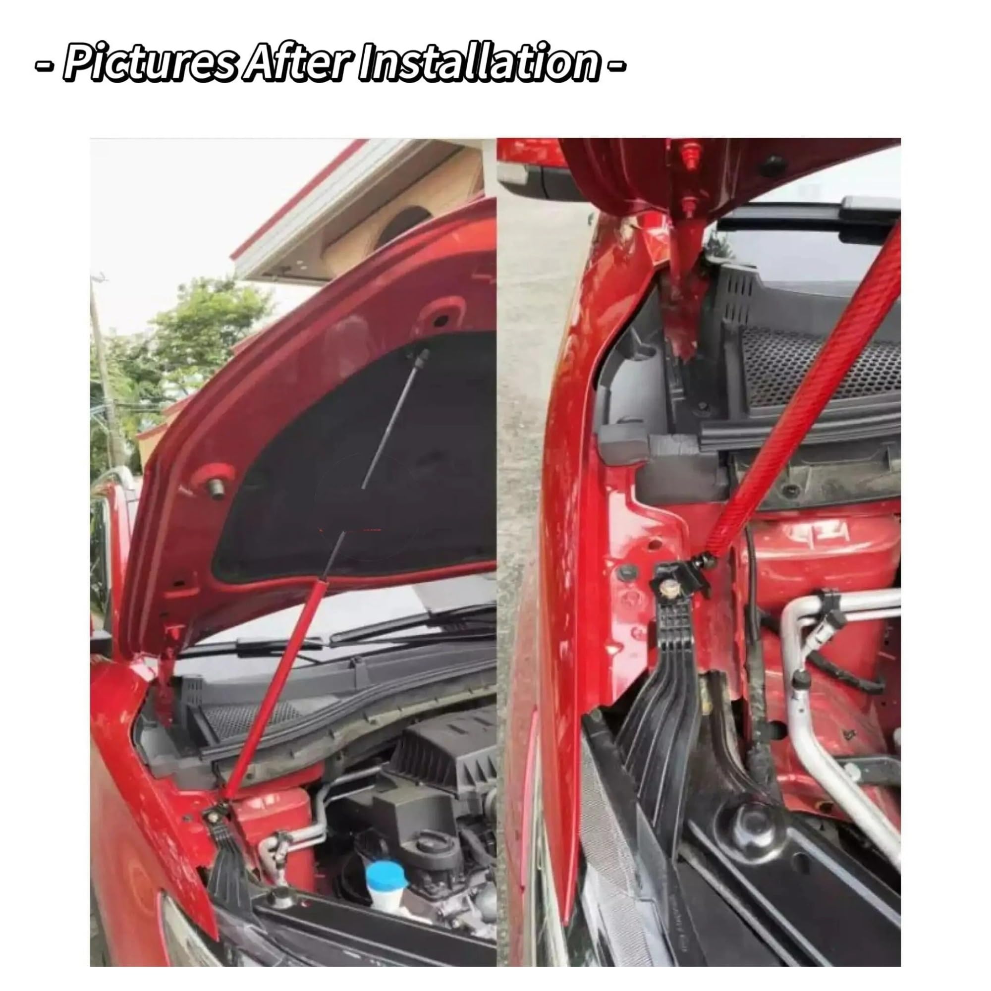 Gasfeder Haube Streben Kit Für MG ZS EV 2018-2024 ZX ZST VS Für Astor Front Motorhaube Ändern Zylinder Dämpfer Schocks Lift Unterstützt Absorber Stange Gasfeder Dämpfer Motorhaube(Black carbon fiber)