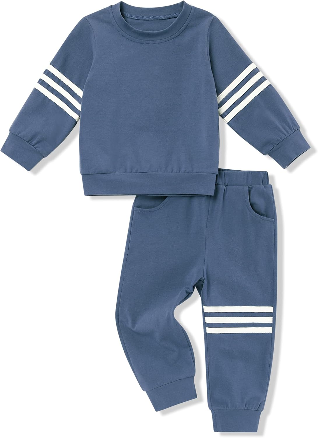 oklady Toddler Boy Clothes Stripe Long Sleeve T-Shirt Tops Sweatsuit Pants Sets Fall Winter Baby Boy Clothes oklady Toddler Boy Clothes Stripe Long Sleeve T-Shirt Tops Sweatsuit Pants Sets Fall Winter Baby Boy Clothes