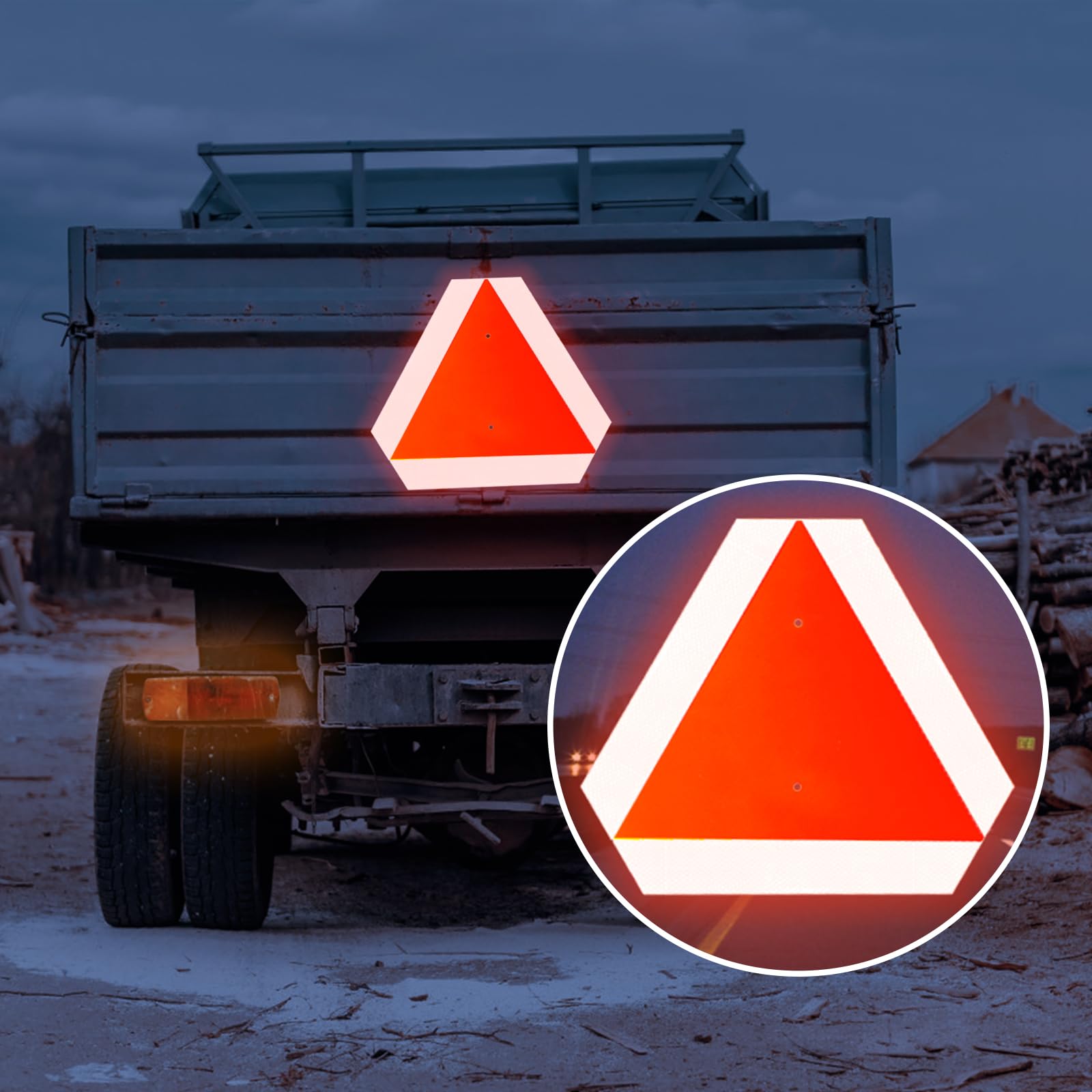 Nicunom 2 Set Slow Moving Vehicle Sign with Mounting Bracket, 14"X16" Slow Moving Vehicle Triangle Sign 80-Mil SMV Safety Signs for Golf Cart Tractor UTV, Diamond Grade Reflective Up to 7 Years Outdoor — Amazon image 7